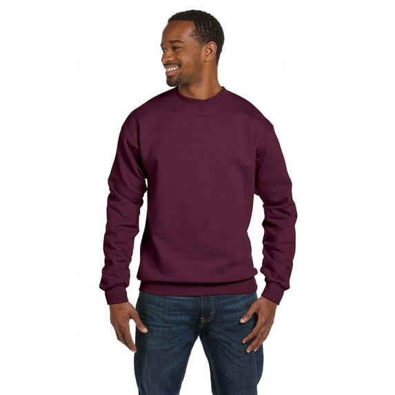 The Hanes 78 oz EcoSmart 50/50 Fleece Crew - MAROON - 2XL