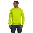 thumbnail image 1 of The Hanes 78 oz EcoSmart 50/50 Fleece Crew - SAFETY GREEN - 2XL, 1 of 2