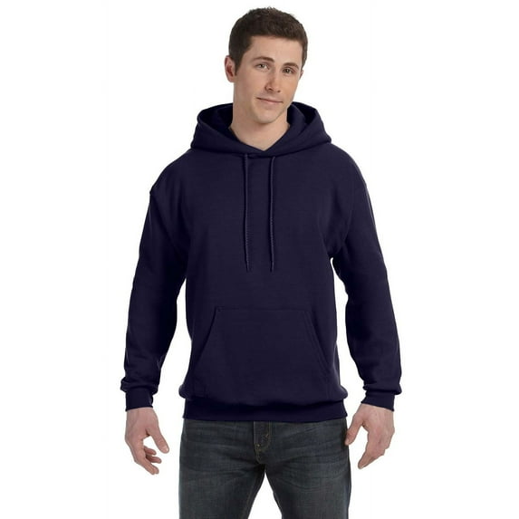 The Hanes 78 oz EcoSmart 50/50 Pullover Hood - NAVY - S