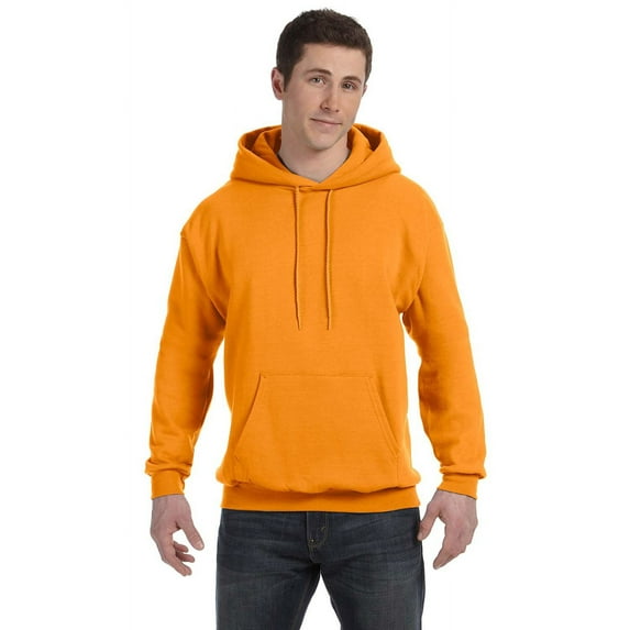 The Hanes 78 oz EcoSmart 50/50 Pullover Hood - SAFETY ORANGE - 3XL