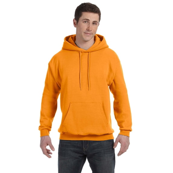 The Hanes 78 oz EcoSmart 50/50 Pullover Hood - SAFETY ORANGE - L