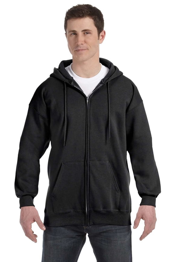 - Ultimate Cotton Full-Zip Hooded Sweatshirt - F280, Black, L