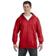 thumbnail image 1 of The Hanes 97 oz Ultimate Cotton 90/10 Full-Zip Hood - DEEP RED - 3XL, 1 of 2
