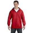thumbnail image 1 of The Hanes 97 oz Ultimate Cotton 90/10 Full-Zip Hood - DEEP RED - XL, 1 of 4
