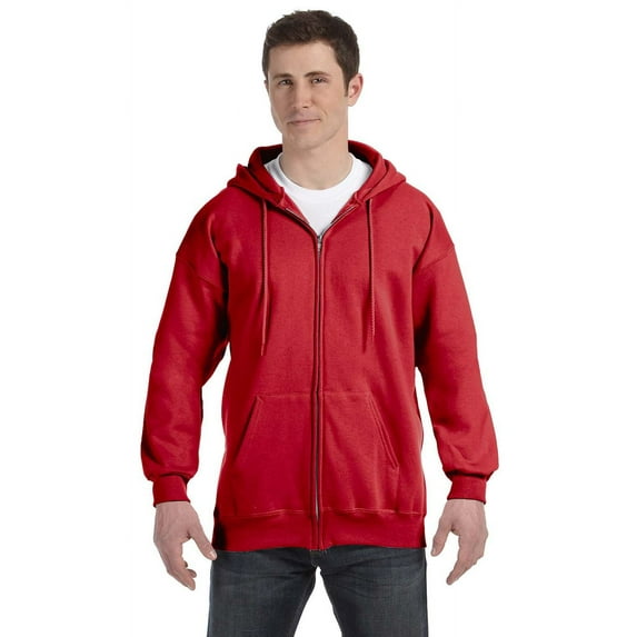 Hanes - Ultimate Cotton Full-Zip Hooded Sweatshirt - F280, Deep Red, M