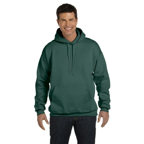 The Hanes 97 oz Ultimate Cotton 90/10 Pullover Hood - DEEP FOREST - XL