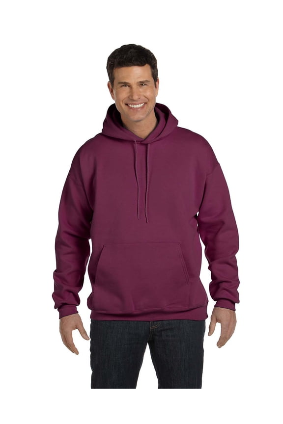 The Hanes 97 oz Ultimate Cotton 90/10 Pullover Hood - MAROON - S