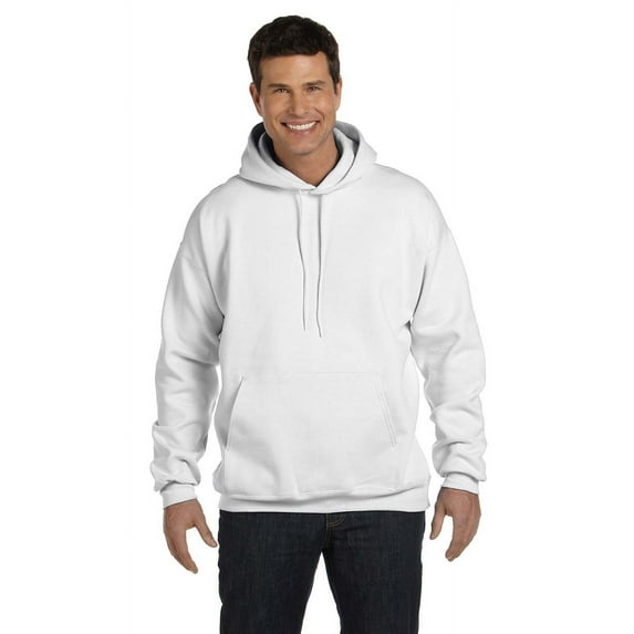 The Hanes 97 oz Ultimate Cotton 90/10 Pullover Hood - WHITE - L