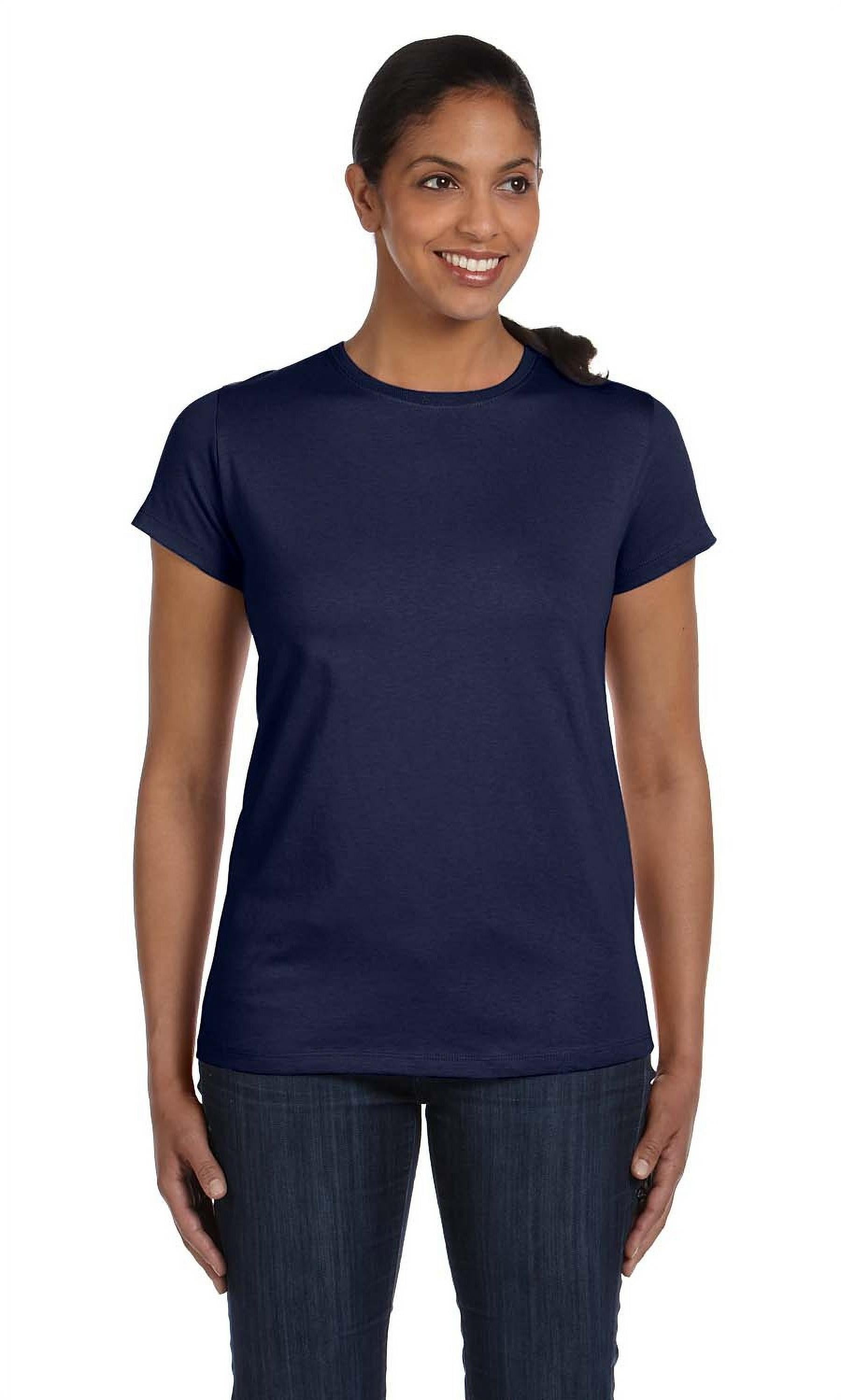 S Tagless - - oz The Hanes PINK T-Shirt Ladies 61