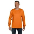 thumbnail image 1 of The Hanes Mens 61 oz Tagless Long Sleeve Pocket T-Shirt - ORANGE - 3XL, 1 of 2