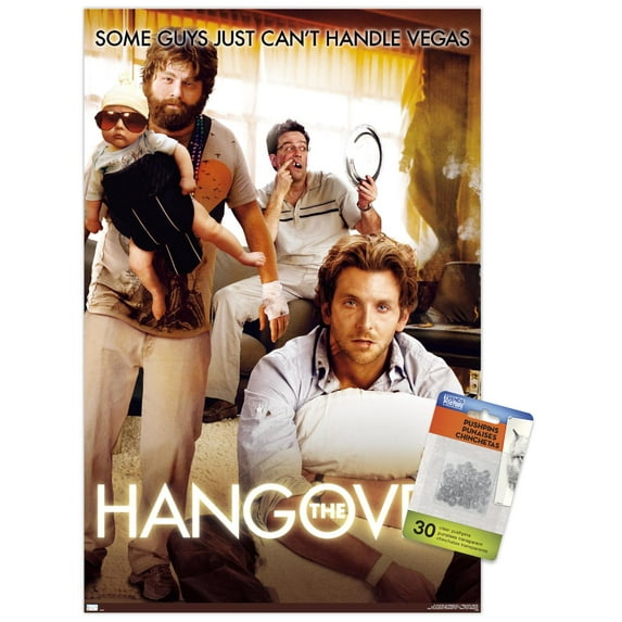 The Hangover - One Sheet Wall Poster with Push Pins, 14.725" x 22.375"