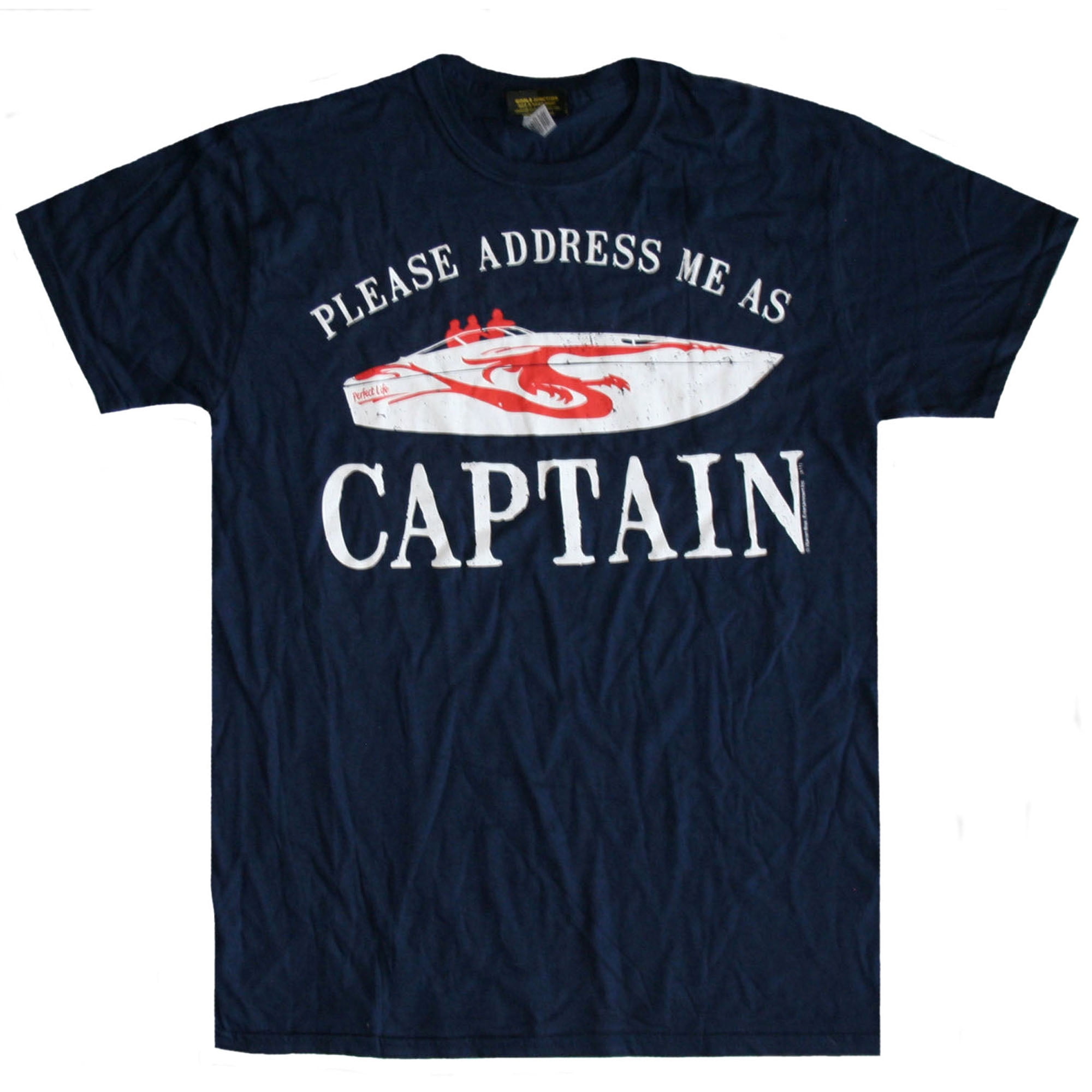 The Hangover Please Address Me As Captain Men's Navy Blue T-Shirt (2XL ...
