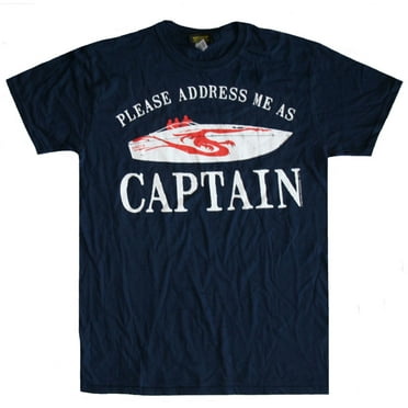 The Hangover Please Address Me As Captain Men's Navy Blue T-Shirt (2XL)