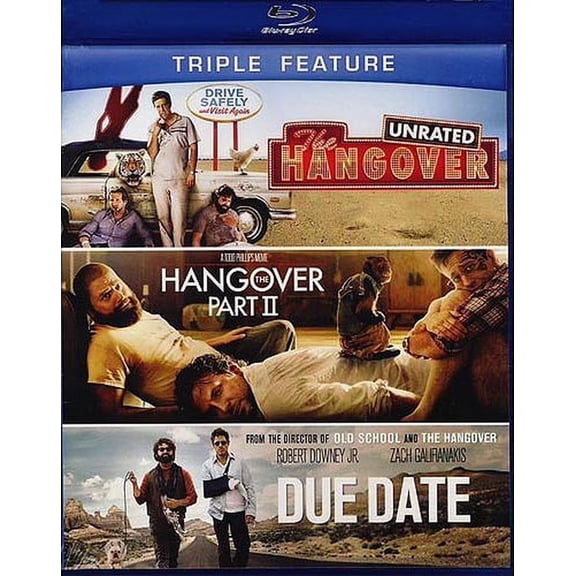 The Hangover, the Hangover II, Due Date Blu-Ray NEW