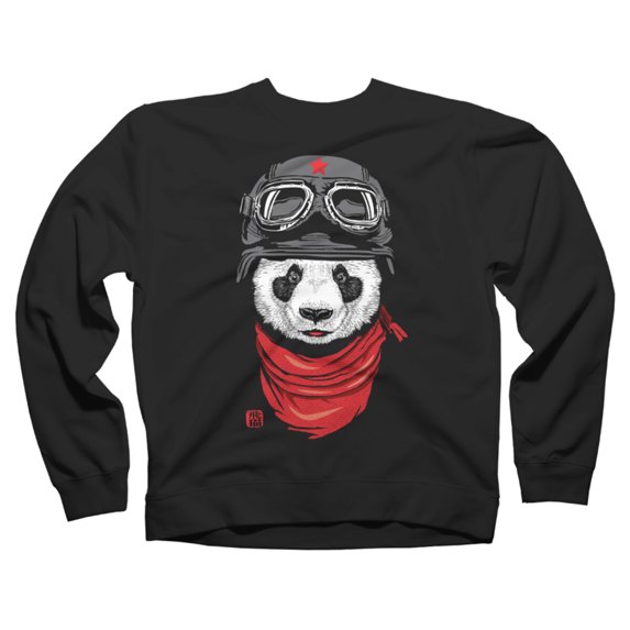 The Happy Adventurer Black Graphic Crew Neck Sweatshirt - Design By Humans M