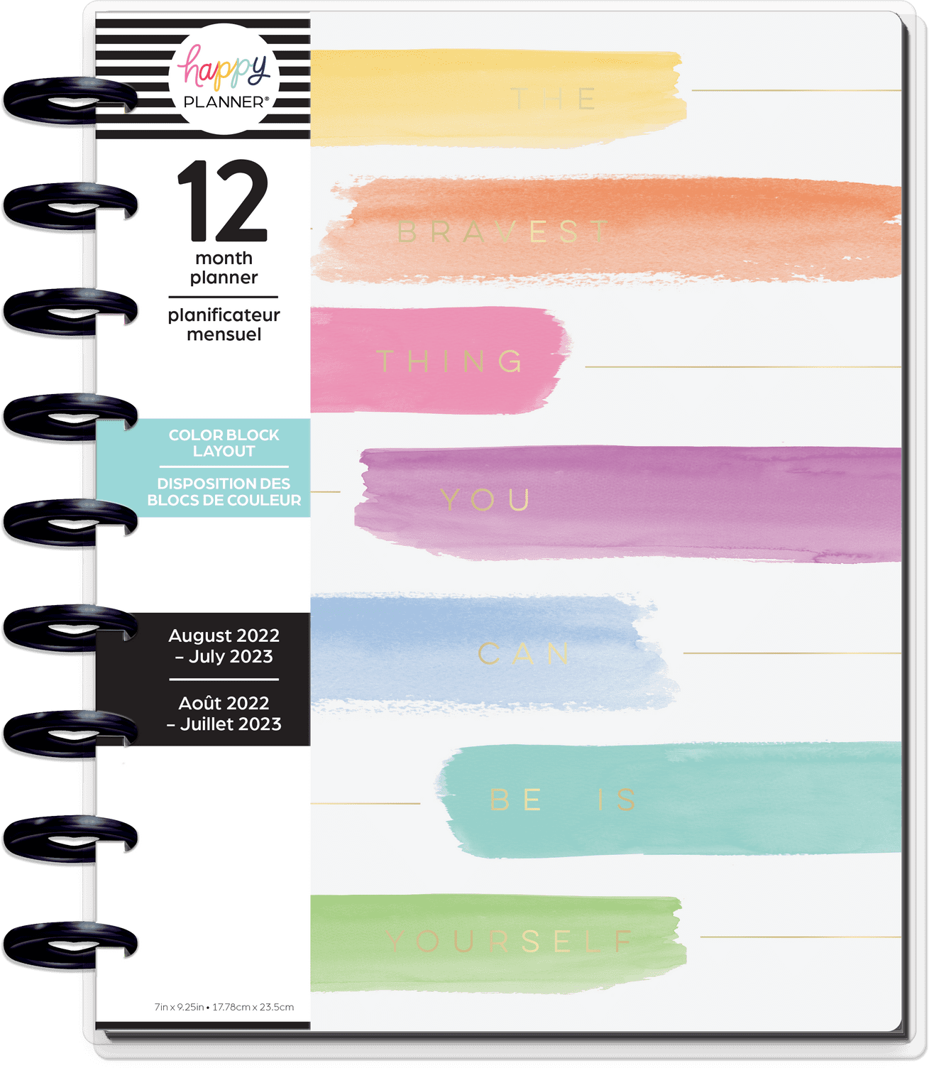 The Happy Planner Classic 12 Month Planner, Aug 2022 July 2023, 8.8"x1