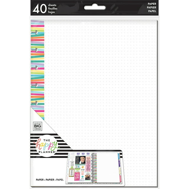 The Happy Planner® Classic Note Paper, 40 Sheets, Grid Dot Rule ...
