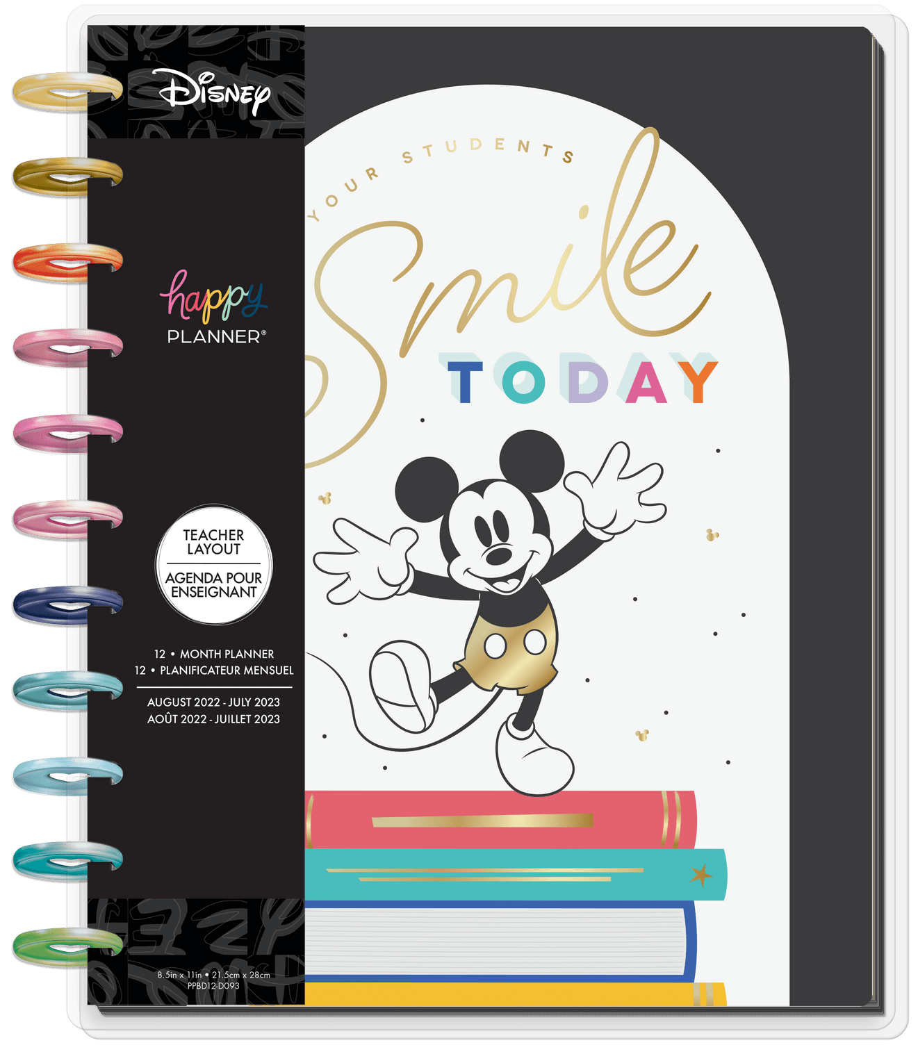 The Happy Planner Disney Big 12 Month, Aug 2022 July 2023, 10.1"x1.3