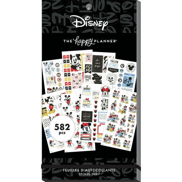 The Happy Planner, Disney, Mickey & Friends Sticker Value Pack- Magic Plans, 4.75" x 0.3" x 9"
