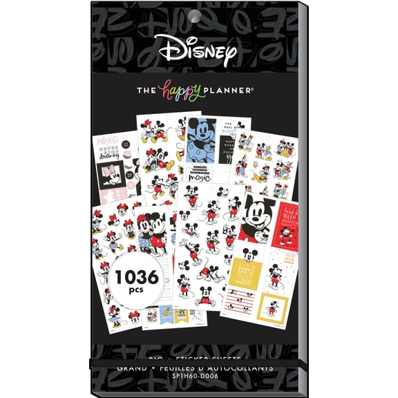 The Happy Planner, Disney, Mickey & Friends Value Pack Stickers- Better Together, 8"x 4.75"x 9"