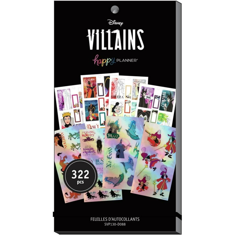 Disney Stickers - Disney Villains - Sticker Box - 200 stickers