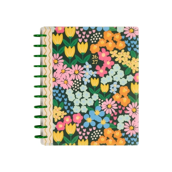 The Happy Planner Ditzy Garden Big Teacher Planner, July 2026–June 2027, 12-Month Disc Bound Planner with Stickers & Bonus Months