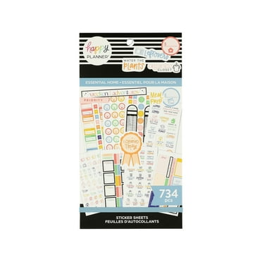 The Happy Planner Essentials Home Classic Stickers Assorted Colors 734/Pack (SVP130-149)