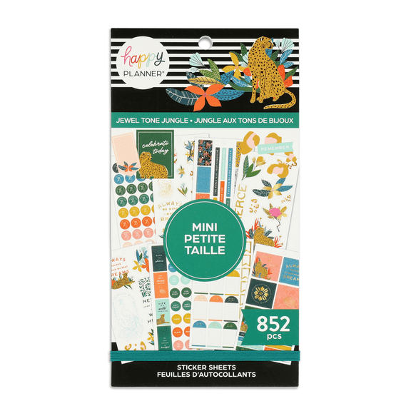 The Happy Planner Jewel Tone Jungle Sticker Sheets 852 pcs