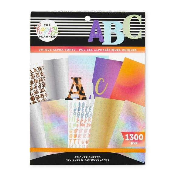 The Happy Planner Large Value Pack Stickers - Unique Alpha Fonts