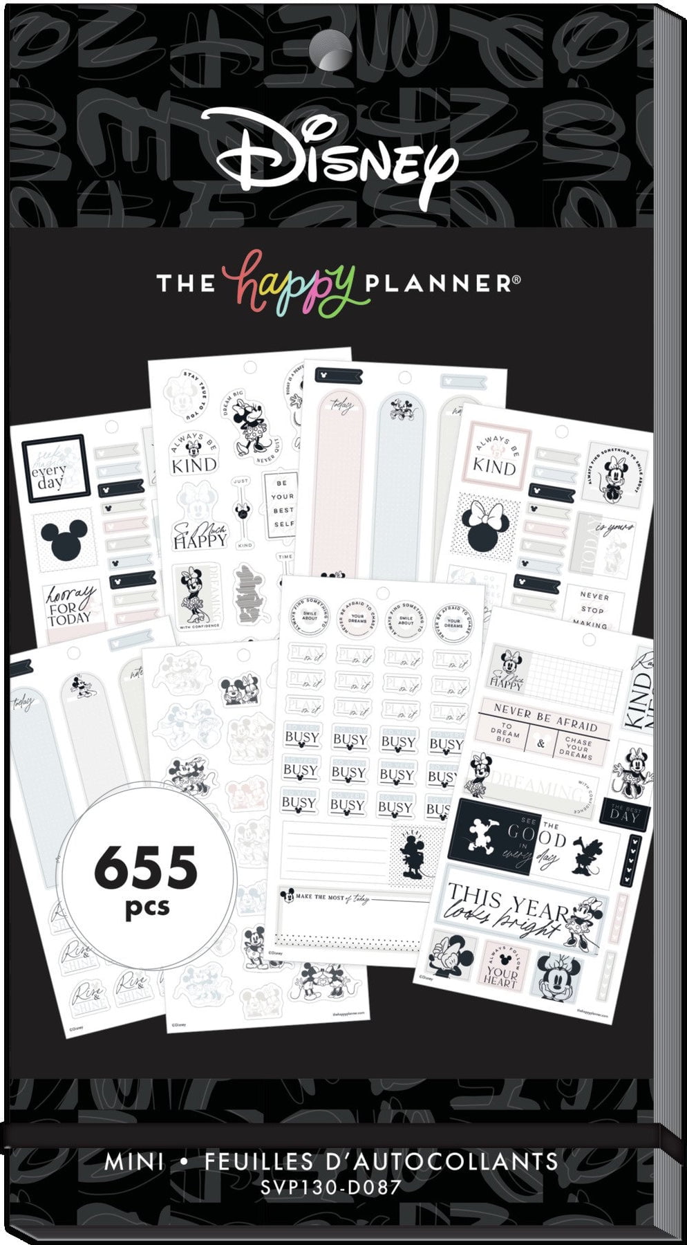 The Happy Planner Mini Stickers Planners & Appointment Book, 9" x 4.75", 30 Pages, 655 Count