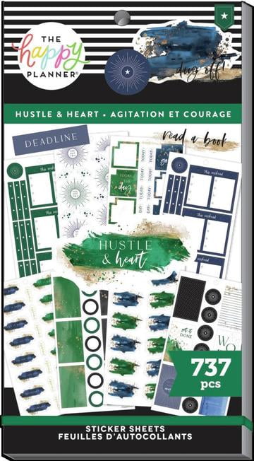 The Happy Planner Sticker Pack - Hustle & Heart Work from Home Theme -  30 Sheets 737 Stickers
