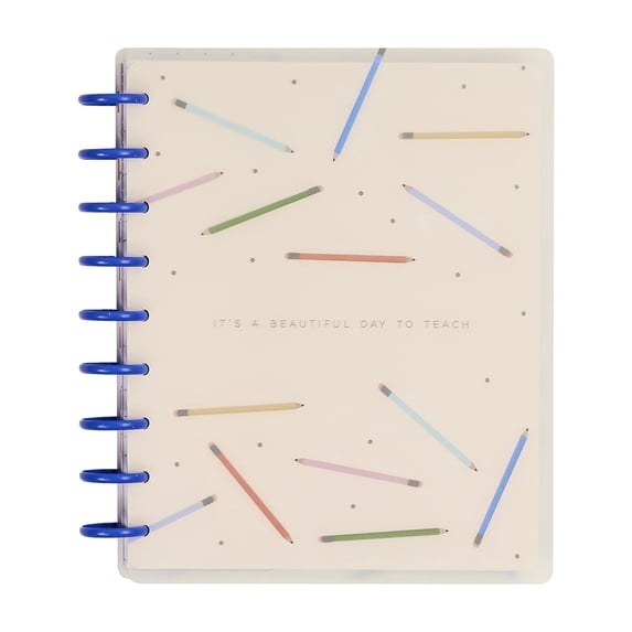 The Happy Planner Teacher Notes Classic Teacher Planner, July 2026–June 2027, 12-Month Disc Bound Planner with Stickers & Bonus Months