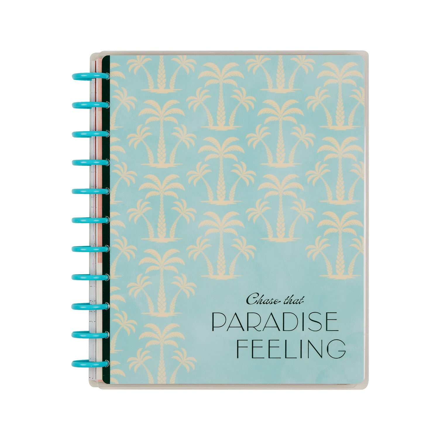 The Happy Planner Undated Palm Beach Big Horizontal Planner – 12-Month (Start Anytime) – 8.5″ × 11″ Vacation-Inspired Cover, Customizable Disc-Bound