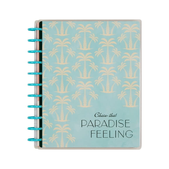 The Happy Planner Undated Palm Beach Big Horizontal Planner  12-Month (Start Anytime)  8.5  11 Vacation-Inspired Cover, Customizable Disc-Bound