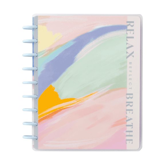 The Happy Planner Undated Radiant Soul Wellness Planner  Classic Size (7  9.25)  12-Month Undated Wellness Layout  Disc-Bound