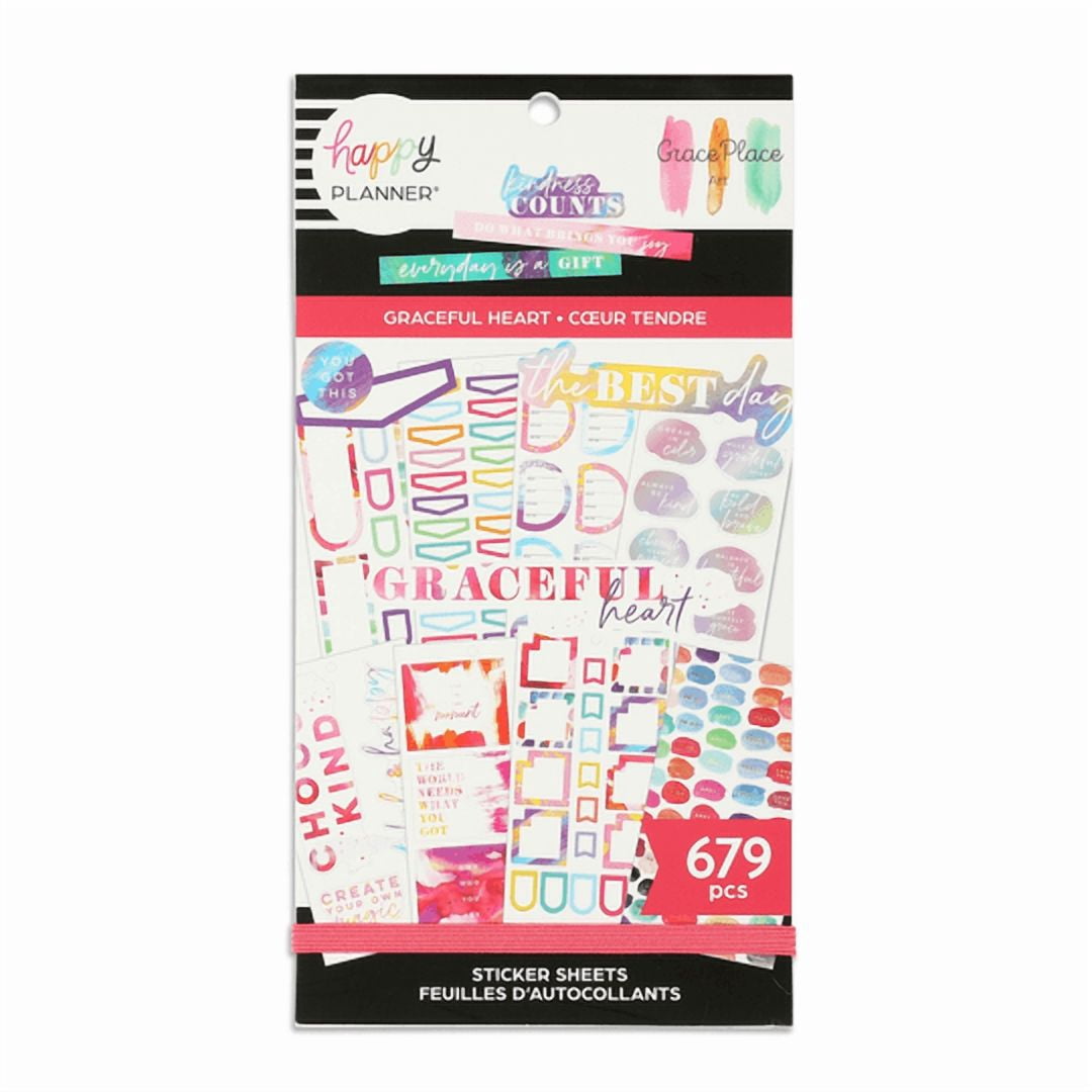 The Happy Planner Value Pack Stickers - Graceful Heart - Walmart.com