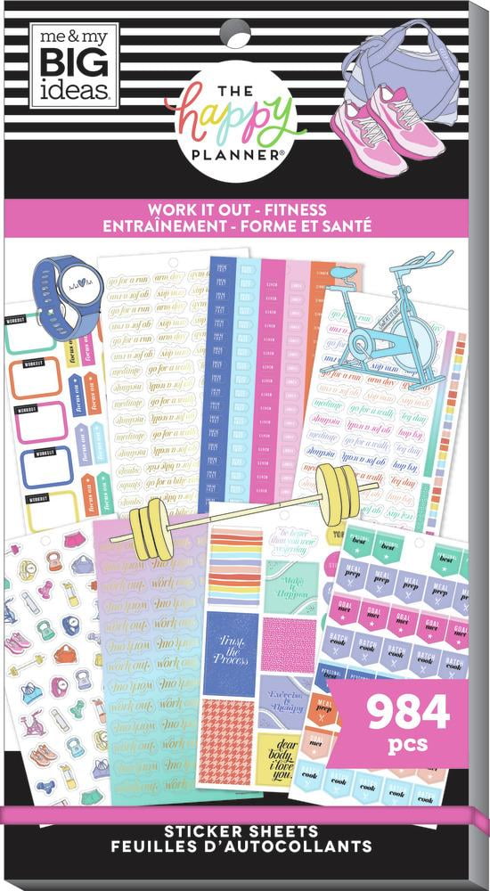 The Happy Planner Value Pack Stickers - Work It Out Fitness - Walmart.com