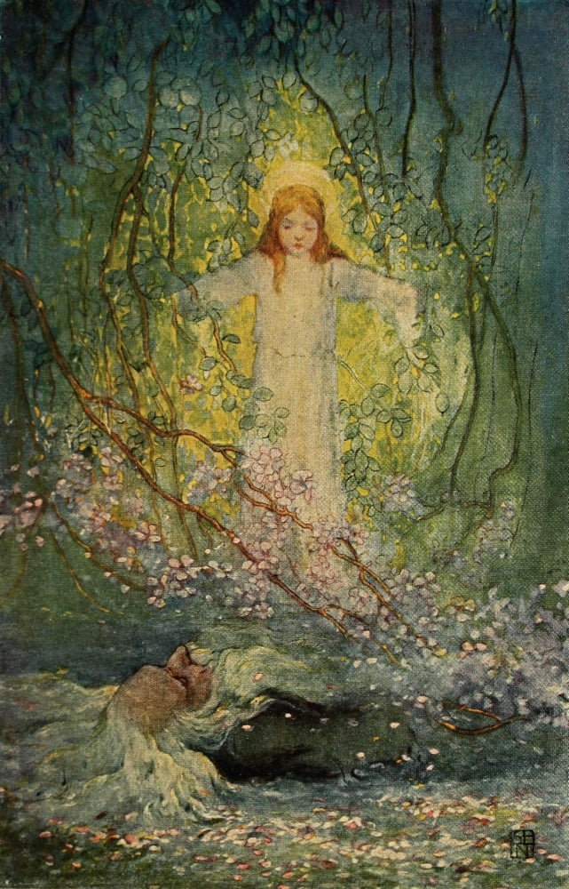 The Happy Prince 1913 Come with me to my garden Canvas Art - Spencer Baird Nichols (18 x 24)