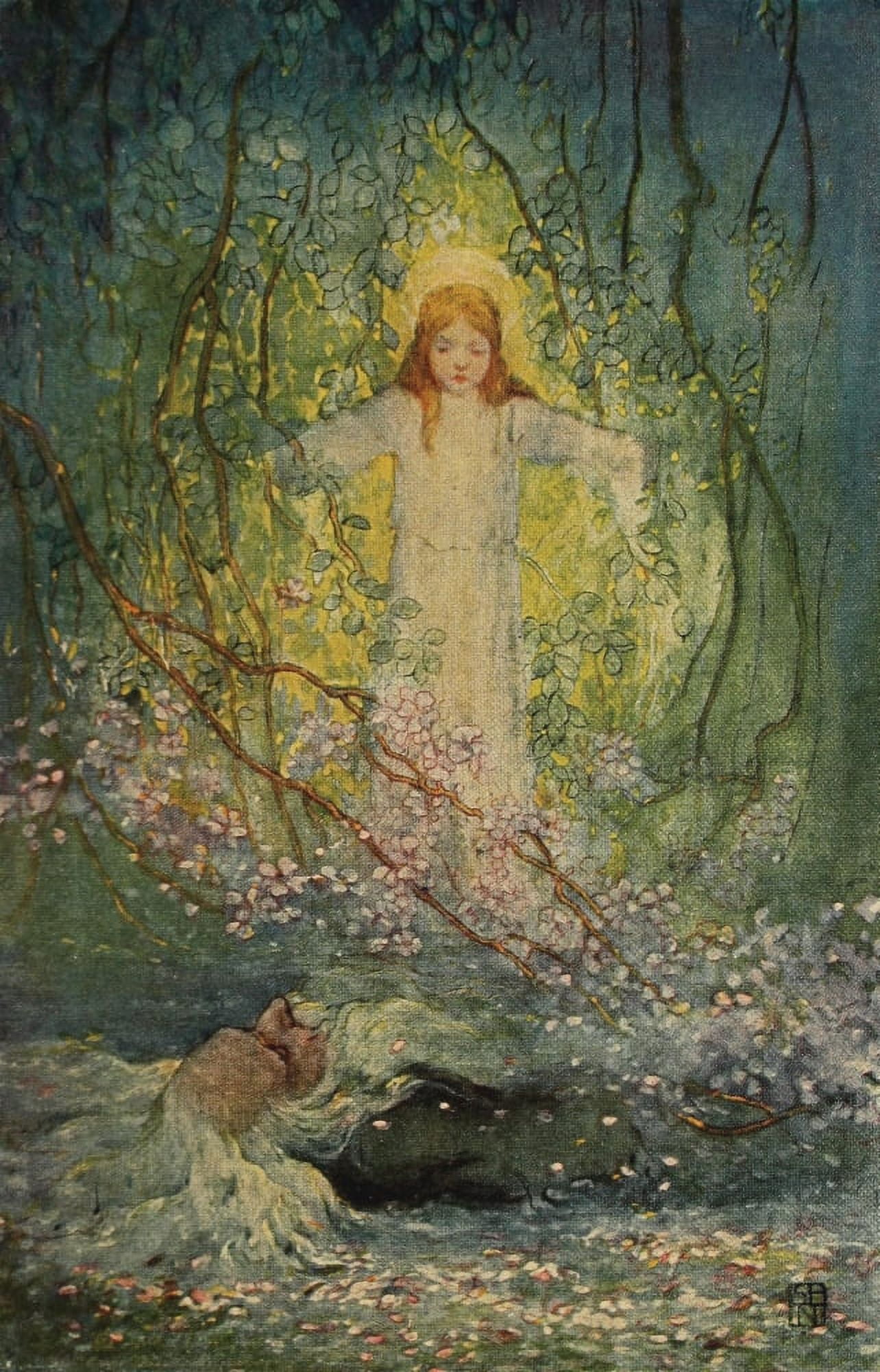 The Happy Prince 1913 Come with me to my garden Canvas Art - Spencer Nichols (18 x 24)