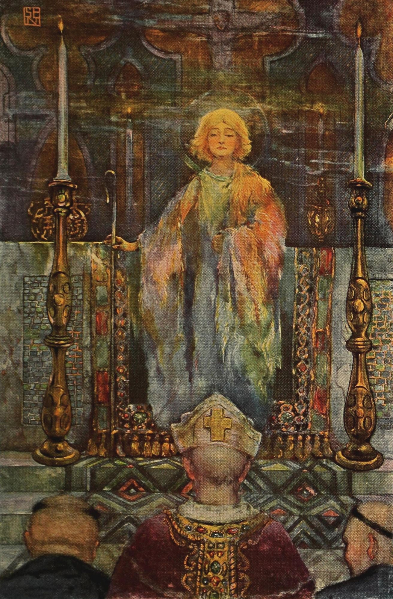 The Happy Prince 1913 Sunbeams wove him a robe Canvas Art - Spencer Nichols (18 x 24)