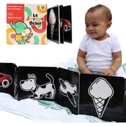 The Happy Start Award-Winning High Contrast Board Book for Newborns, Learning, Babies 0-6 Months, Ages 0+, New French