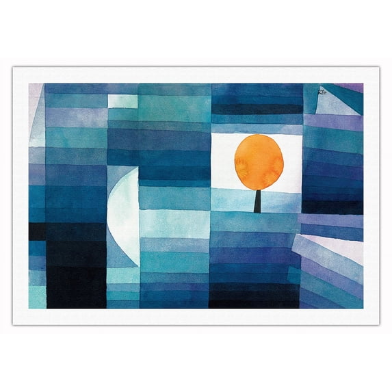 The Harbinger of Autumn - From an Original Cubism Abstract Painting by Paul Klee c.1922 - Fine Art Rolled Canvas Print 27in x 40in