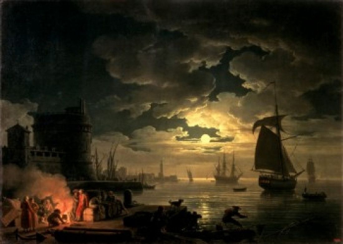 The Harbor of Palermo 1750 G Vernet (18th C) Oil on canvas State Hermitage Museum St Petersburg Russia Canvas Art - G Vernet (24 x 36)