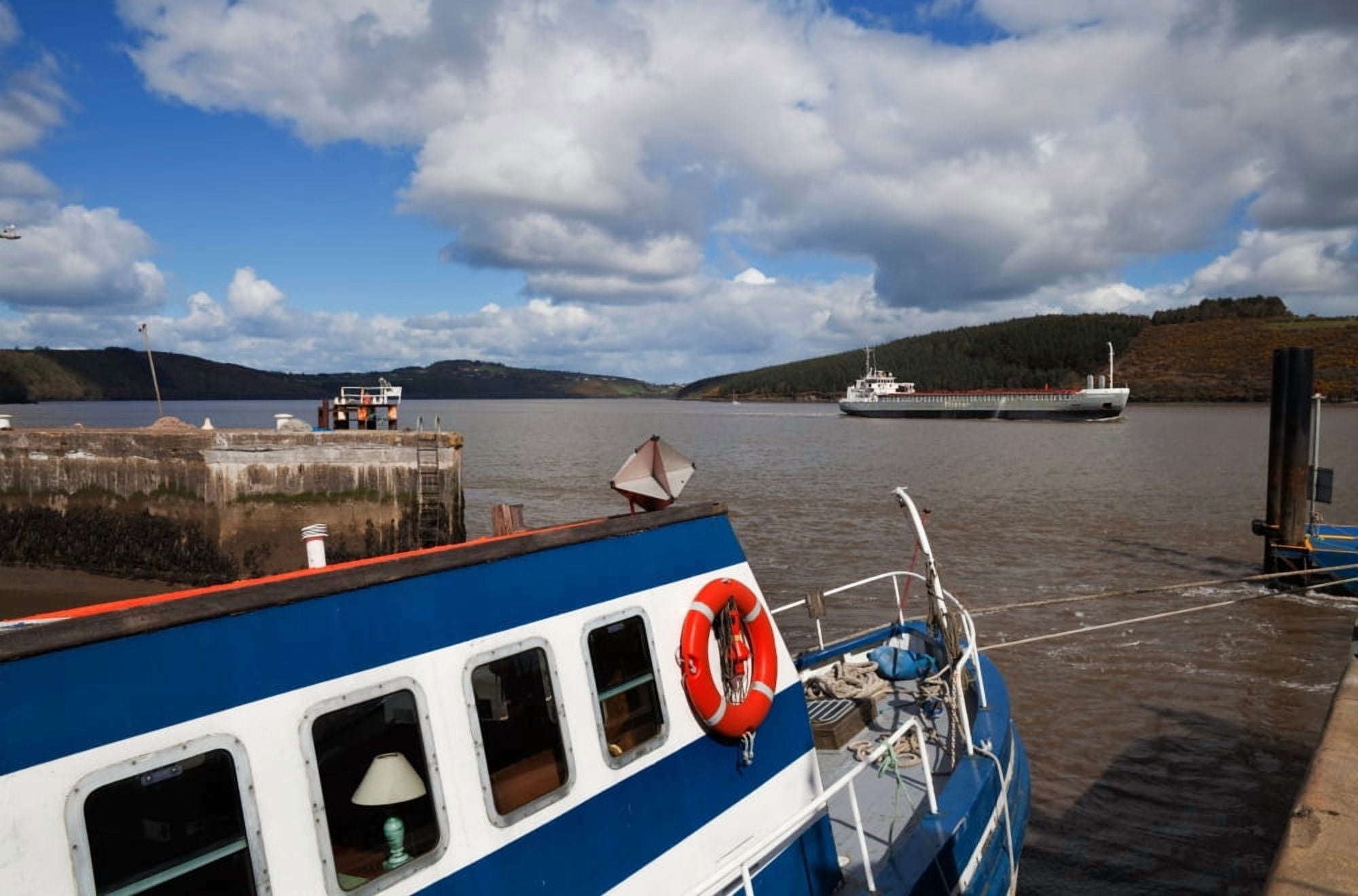 The Harbour and Fishing Boats Passage East County Waterford Ireland Canvas Art - Panoramic Images (12 x 36)