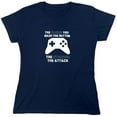 thumbnail image 1 of The Harder You Mash The Button Sarcastic Humor Novelty Funny Women's Casual Tees, 1 of 3