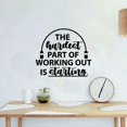 thumbnail image 1 of The Hardest Part Of Working Out Is Starting - Jump Rope Exercise Motivation Fitness Inspiration Vinyl Wall Art Sticker Wall Decal Home Gym Workout Area Fitness Room Decoration Size (18x20 inch), 1 of 3