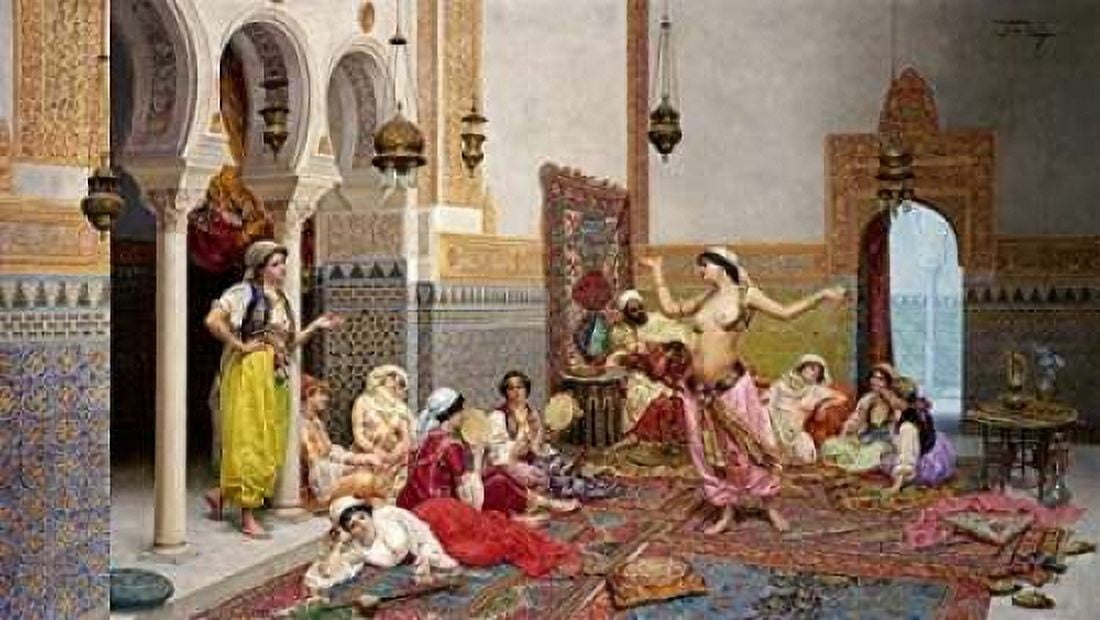 The Harem Dance Canvas Art - Giulio Rosati (24 x 36)