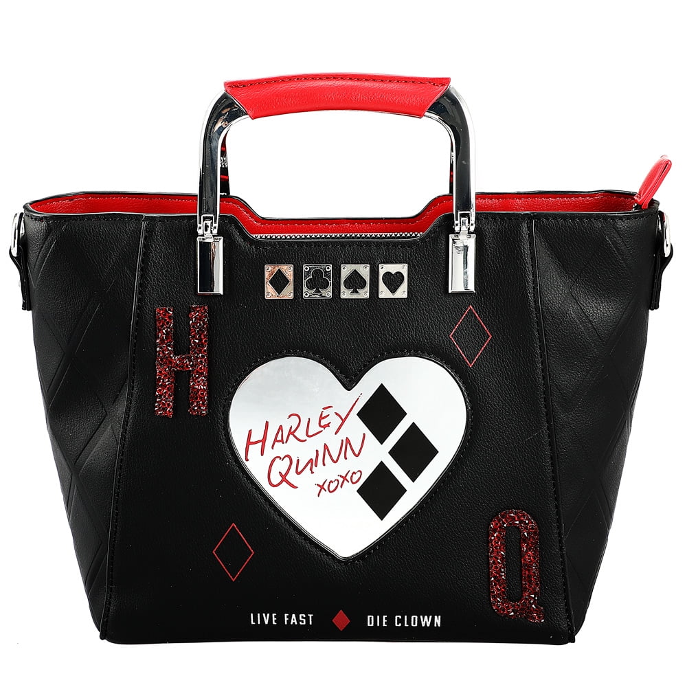 The Harley Quinn Metal Heart Satchel Handbag Walmart