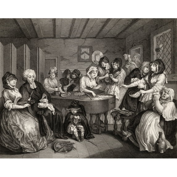 The Harlots Progress The Funeral From The Original Picture By Hogarth From The