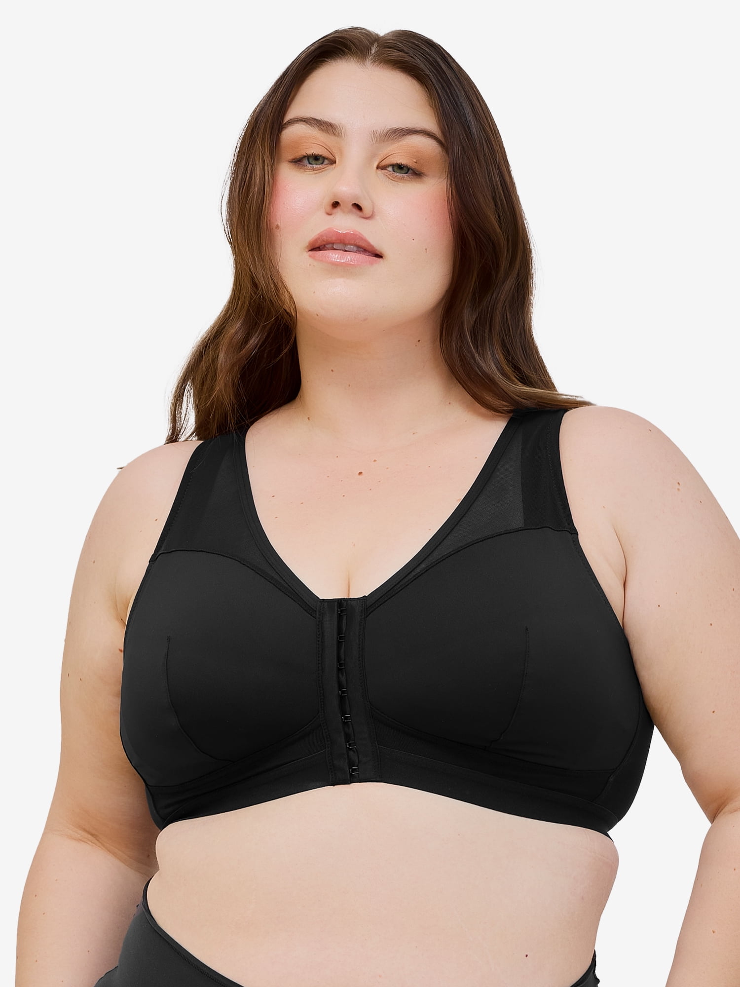 Leading Lady, The Harper, Wireless Bra, Front Close, Breathable Mesh Back, Full Coverage, Soft Support, Ultra Lightweight (Women's & Women's Plus)